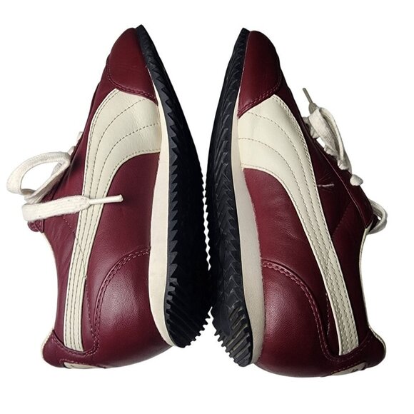 Puma Retro Tahara Lace Up Low Top Training Sneakers Burgundy Leather 5 - Picture 6 of 13